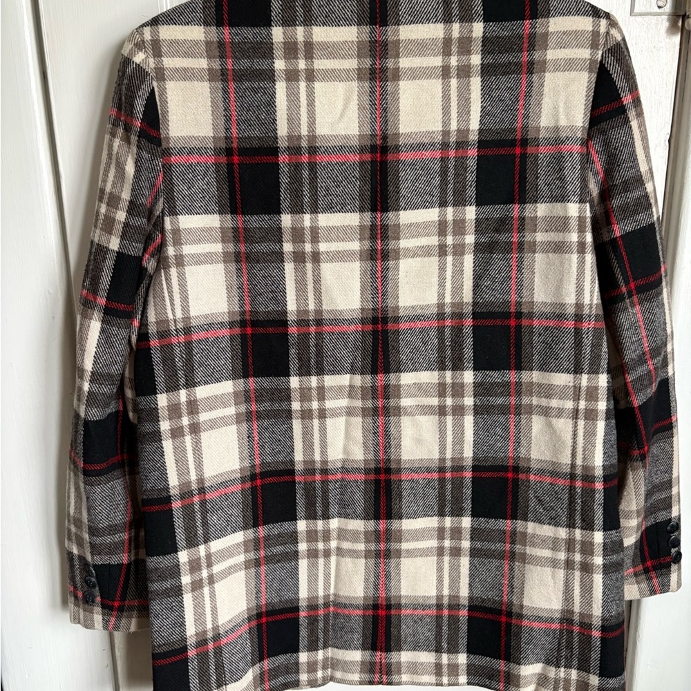 Vintage White Stag Women's Checkered Blazer - Black, Red, Cream - Picture 2 of 7